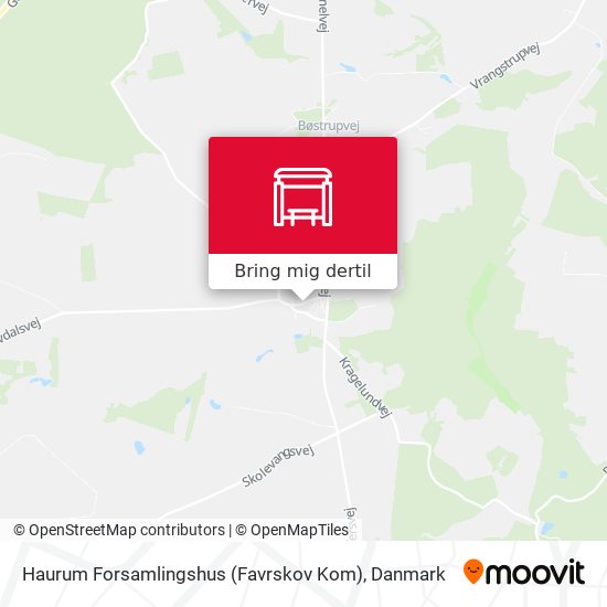 Haurum Forsamlingshus (Favrskov Kom) kort