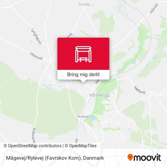 Mågevej/Rylevej (Favrskov Kom) kort