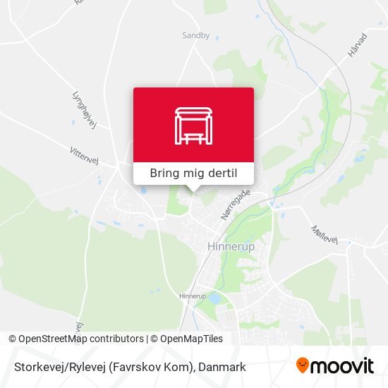 Storkevej / Rylevej (Favrskov Kom) kort