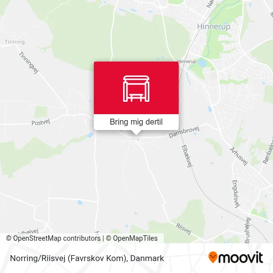 Norring/Riisvej (Favrskov Kom) kort
