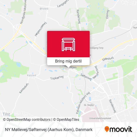 NY Møllevej / Søftenvej (Aarhus Kom) kort