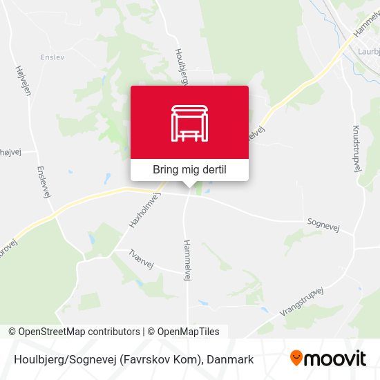 Houlbjerg / Sognevej (Favrskov Kom) kort