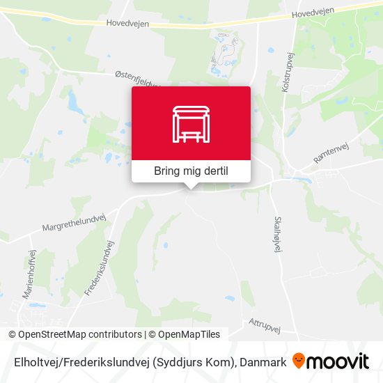 Elholtvej / Frederikslundvej (Syddjurs Kom) kort