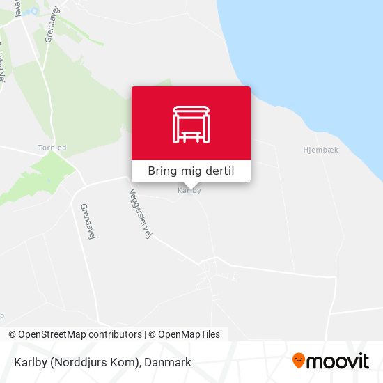 Karlby (Norddjurs Kom) kort