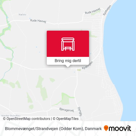 Blommevænget / Strandvejen (Odder Kom) kort
