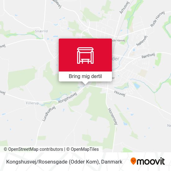 Kongshusvej / Rosensgade (Odder Kom) kort