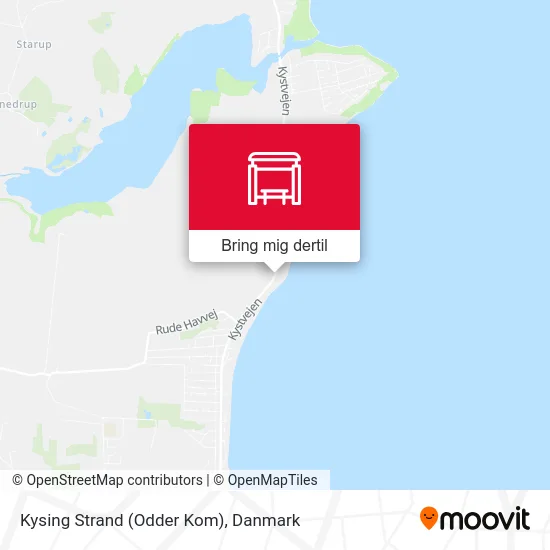 Kysing Strand  (Odder Kom) kort