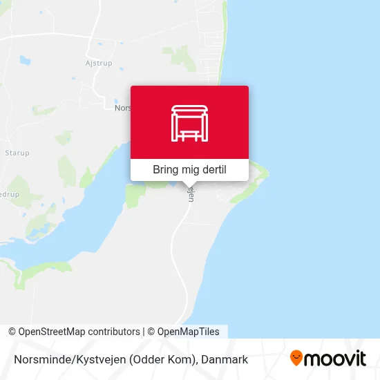 Norsminde / Kystvejen (Odder Kom) kort