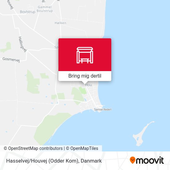 Hasselvej/Houvej (Odder Kom) kort