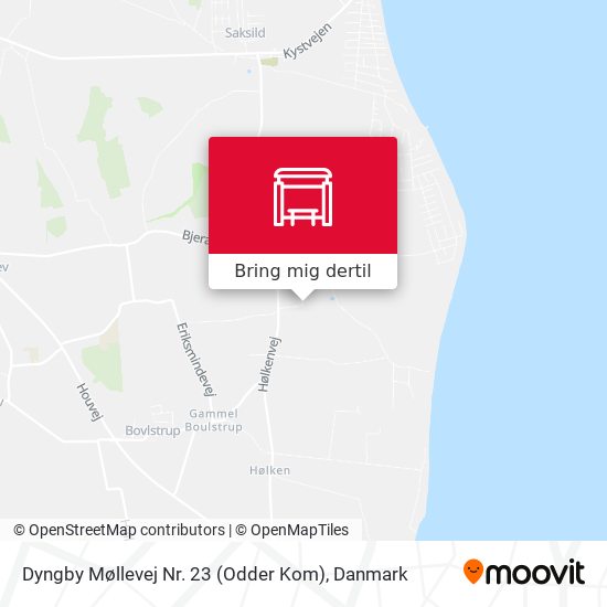 Dyngby Møllevej Nr. 23 (Odder Kom) kort