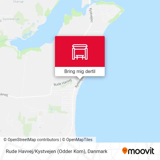 Rude Havvej / Kystvejen (Odder Kom) kort