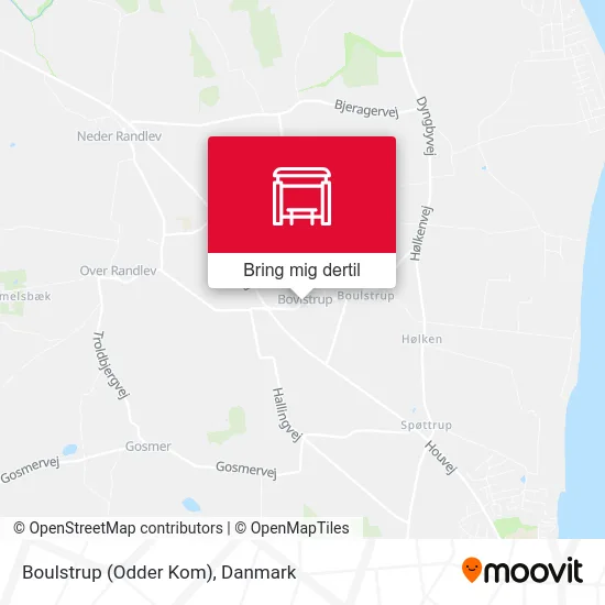 Boulstrup (Odder Kom) kort