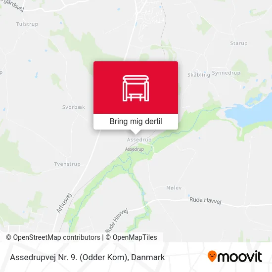 Assedrupvej  Nr. 9. (Odder Kom) kort