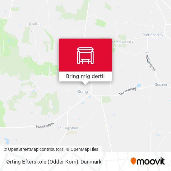 Ørting Efterskole (Odder Kom) kort
