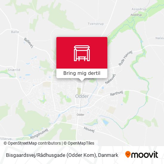 Bisgaardsvej / Rådhusgade (Odder Kom) kort