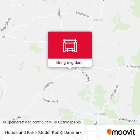 Hundslund Kirke (Odder Kom) kort