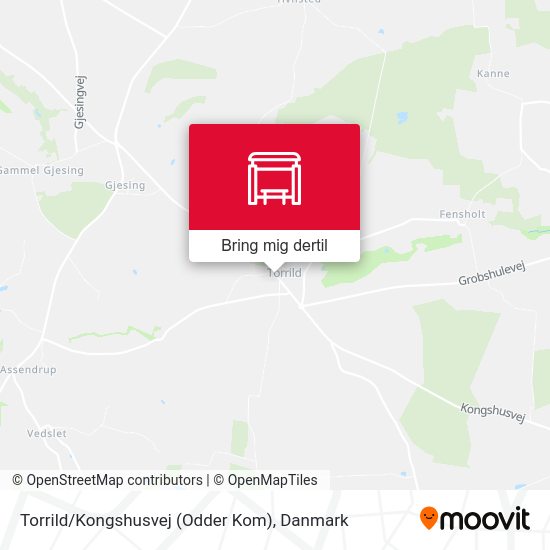 Torrild / Kongshusvej (Odder Kom) kort