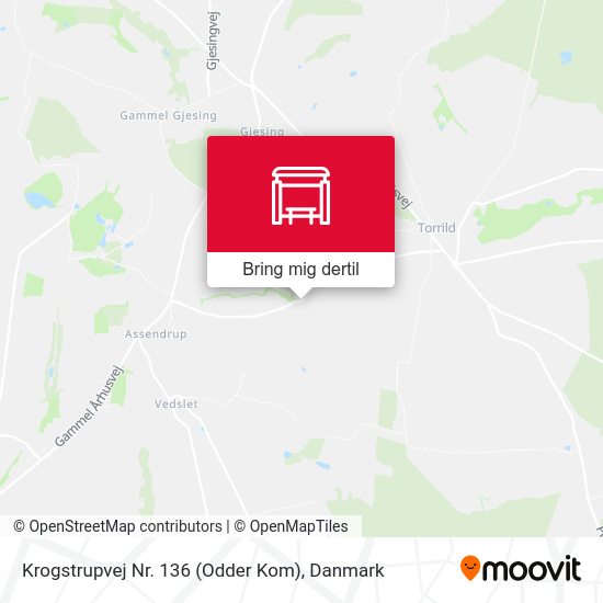 Krogstrupvej Nr. 136 (Odder Kom) kort