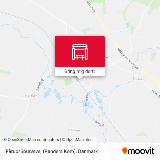 Fårup/Spurvevej (Randers Kom) kort