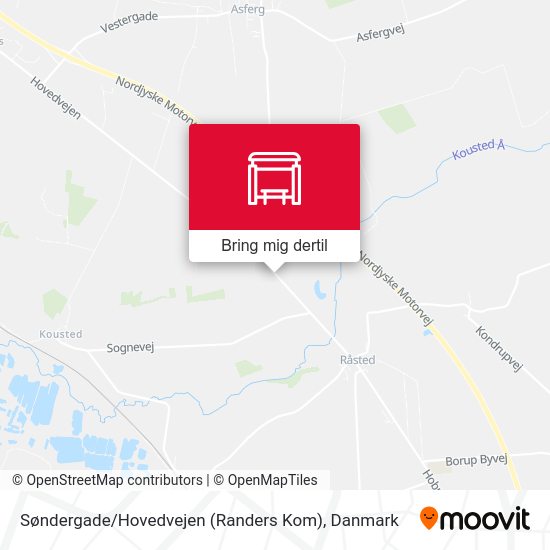Søndergade / Hovedvejen (Randers Kom) kort