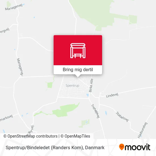 Spentrup / Bindeledet (Randers Kom) kort