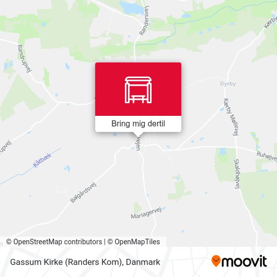 Gassum Kirke (Randers Kom) kort