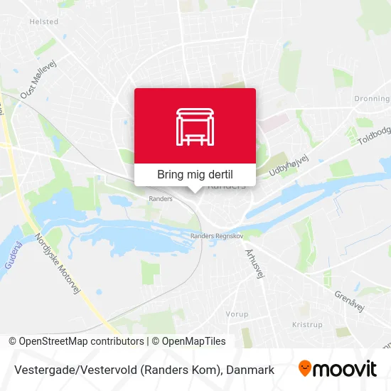 Vestergade / Vestervold (Randers Kom) kort