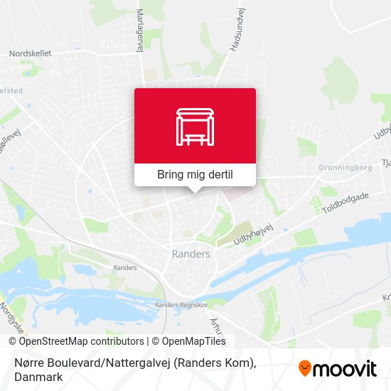 Nørre Boulevard / Nattergalvej (Randers Kom) kort