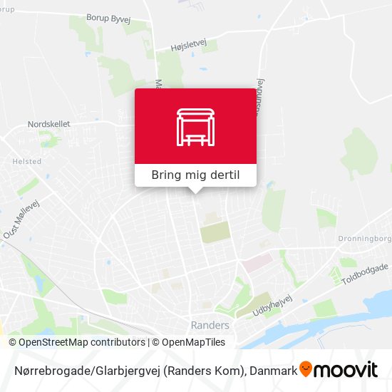 Nørrebrogade / Glarbjergvej (Randers Kom) kort