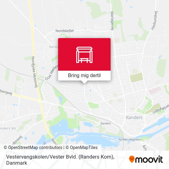 Vestervangskolen / Vester Bvld. (Randers Kom) kort