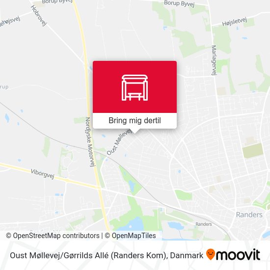 Oust Møllevej / Gørrilds Allé (Randers Kom) kort