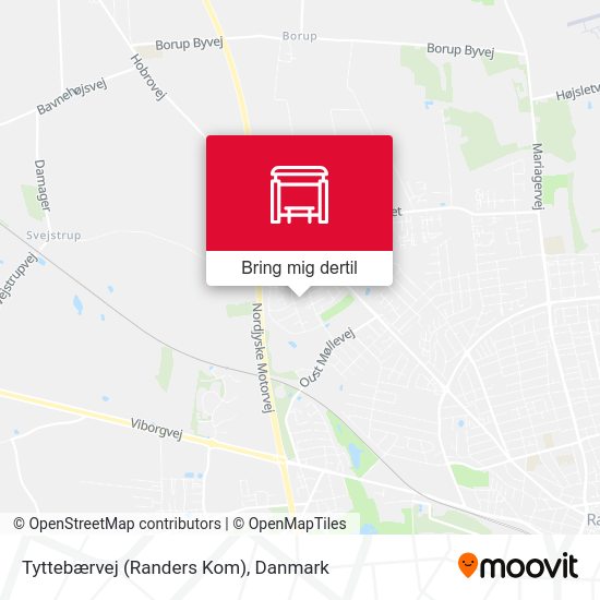Tyttebærvej (Randers Kom) kort