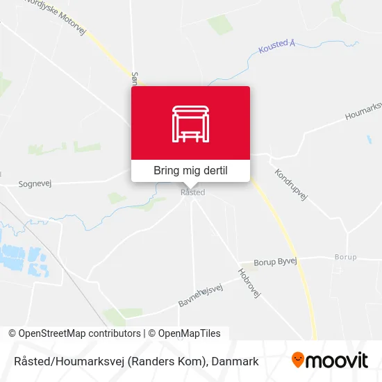 Råsted / Houmarksvej (Randers Kom) kort