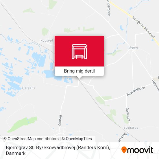 Bjerregrav St. By / Skovvadbrovej (Randers Kom) kort