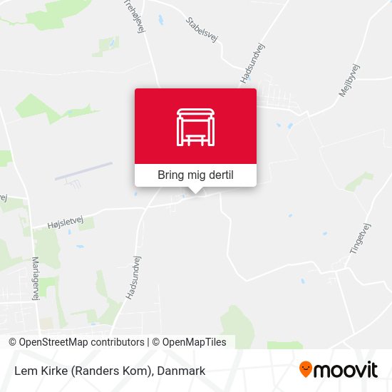 Lem Kirke (Randers Kom) kort