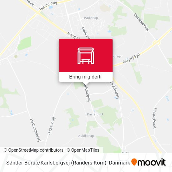 Sønder Borup / Karlsbergvej (Randers Kom) kort