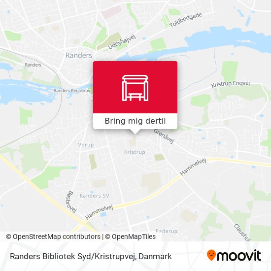 Randers Bibliotek Syd / Kristrupvej kort