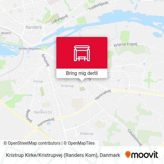 Kristrup Kirke / Kristrupvej (Randers Kom) kort