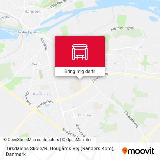 Tirsdalens Skole / R. Hougårds Vej (Randers Kom) kort