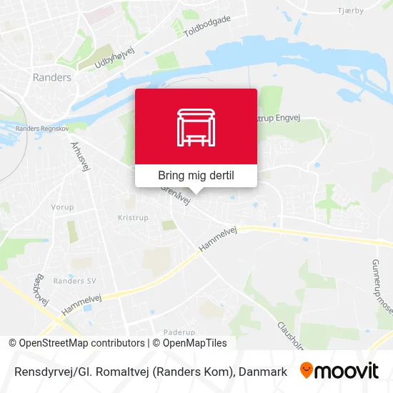 Rensdyrvej / Gl. Romaltvej (Randers Kom) kort