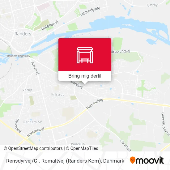 Rensdyrvej / Gl. Romaltvej (Randers Kom) kort