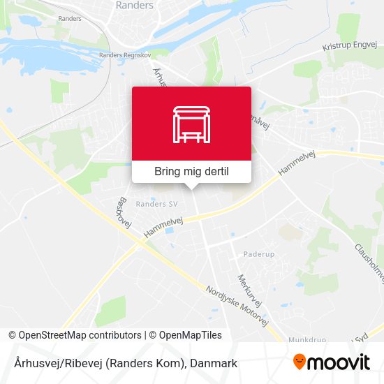 Århusvej/Ribevej (Randers Kom) kort