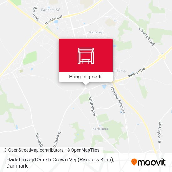 Hadstenvej / Danish Crown Vej (Randers Kom) kort