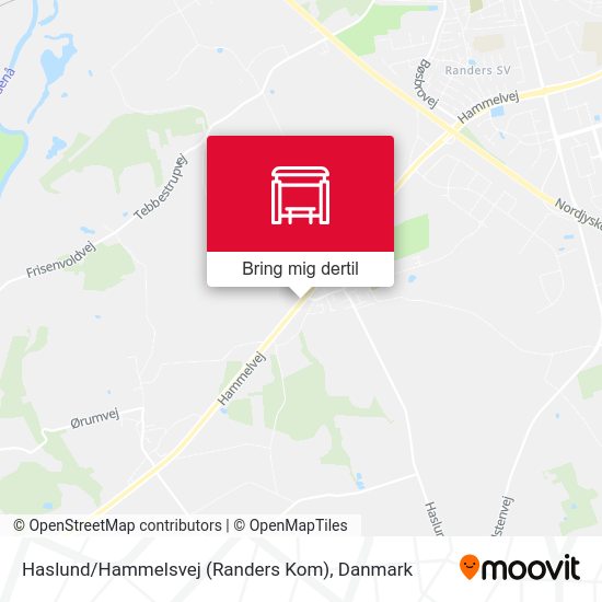 Haslund / Hammelsvej (Randers Kom) kort
