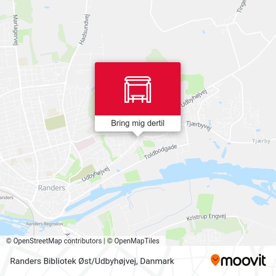 Randers Bibliotek Øst / Udbyhøjvej kort