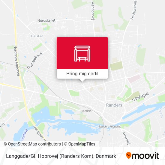 Langgade / Gl. Hobrovej (Randers Kom) kort