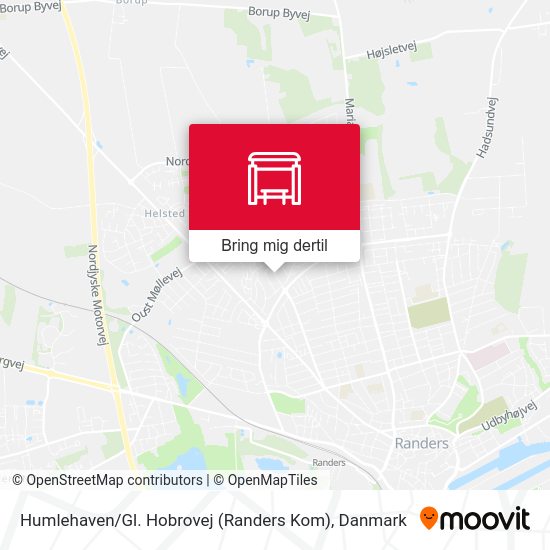 Humlehaven / Gl. Hobrovej (Randers Kom) kort