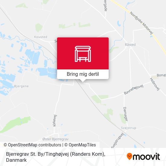 Bjerregrav St. By / Tinghøjvej (Randers Kom) kort