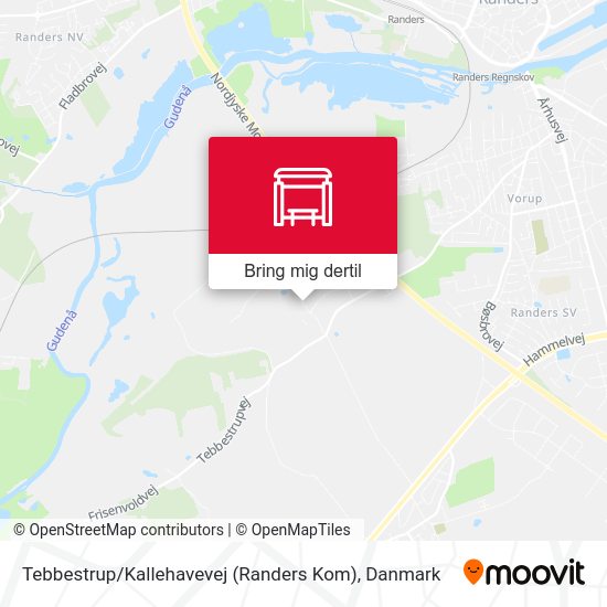 Tebbestrup / Kallehavevej (Randers Kom) kort