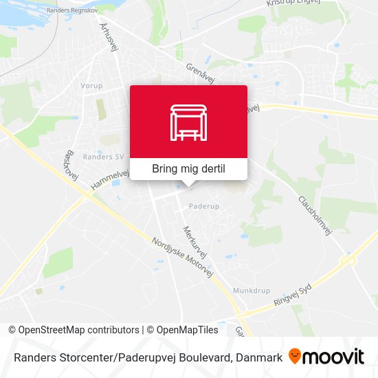 Randers Storcenter / Paderupvej Boulevard kort
